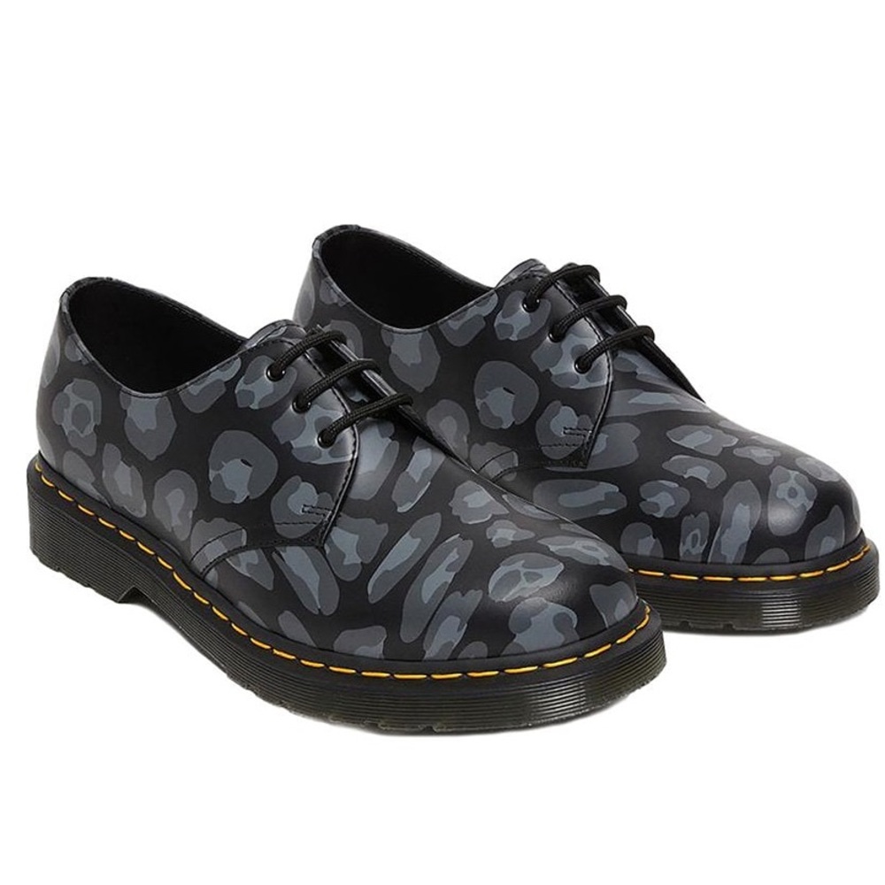 Dr. Martens 1461 Distorted Leopard Oxfords - Picture 4 of 9